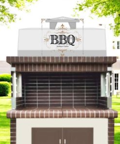 Ψησταριά Ορθογώνια Καμινάδα Minimal Μεγάλη 2.05 m x 1.52 m x 82 cm