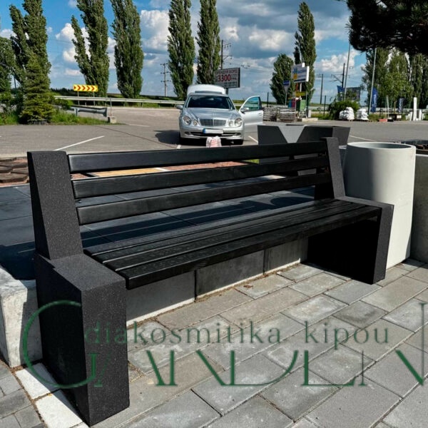 Τσιμεντένιο παγκάκι “ίσιο με πλάτη” 80cm x 1.78m x B 45cm 2 Τσιμεντένιο παγκάκι “ίσιο με πλάτη” 80cm x 1.78m x B 45cm - Image 2