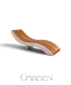 Τσιμεντένια ξαπλώστρα 60cm x 1.75m x 65cm
