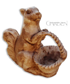 Σκίουρος με καλάθι Διακοσμητικός Τσιμεντένιος