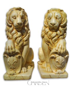 Λιοντάρι Μικρό Ζευγάρι Διακοσμητικό Τσιμεντένιο